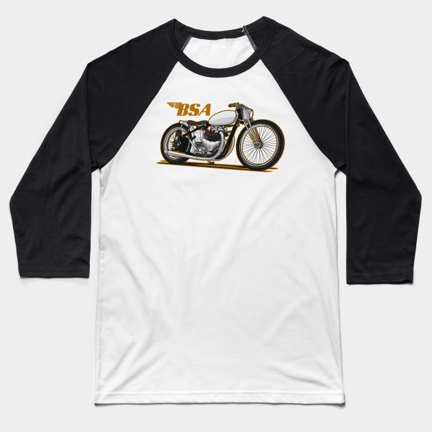 bsa motorcycle Baseball T-Shirt by small alley co